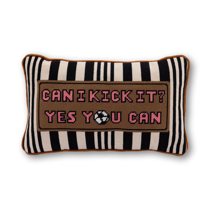 Can I Kick It Needlepoint Pillow - Starry Skies Austin