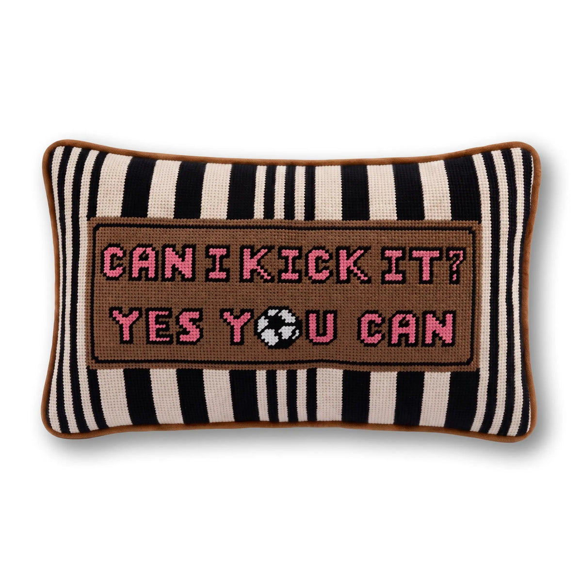 Can I Kick It Needlepoint Pillow - Starry Skies Austin