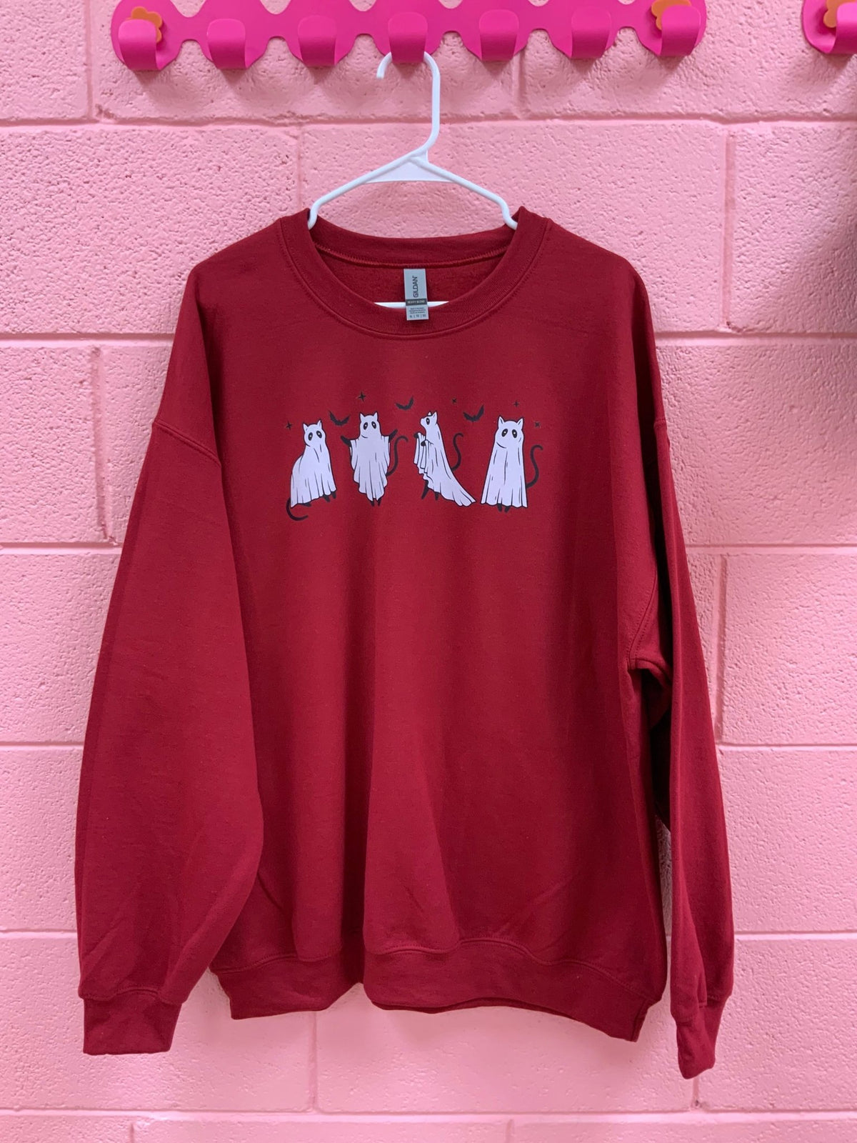 Cat Ghost Crewneck - Starry Skies Austin