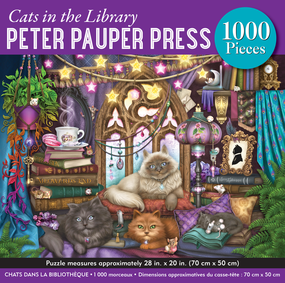 Cats In the Library 1000-Piece Jigsaw Puzzle - Starry Skies Austin
