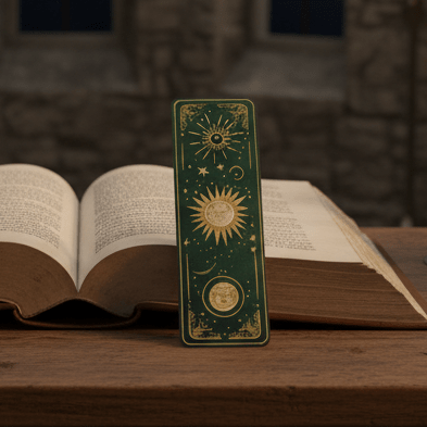 Celestial 3D Printed Moon & Sun Boho Bookmarks | Starry Night & Radiant Sun Designs | Handmade Bookmark Art - Starry Skies Austin