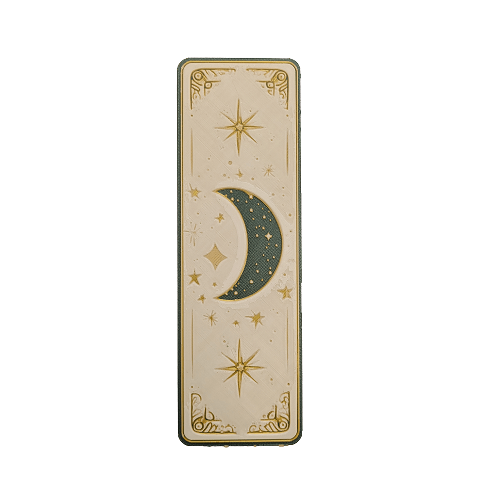 Celestial 3D Printed Moon & Sun Boho Bookmarks | Starry Night & Radiant Sun Designs | Handmade Bookmark Art - Starry Skies Austin