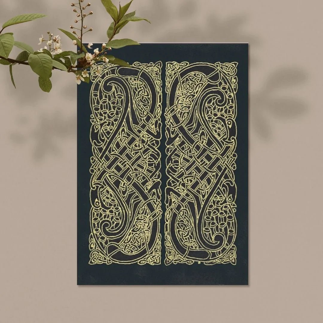 Celtic Knot Intertwined Birds Fine Art Print Book of Kells - Starry Skies Austin