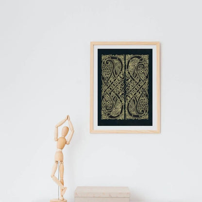 Celtic Knot Intertwined Birds Fine Art Print Book of Kells - Starry Skies Austin