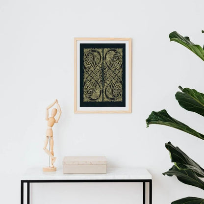 Celtic Knot Intertwined Birds Fine Art Print Book of Kells - Starry Skies Austin
