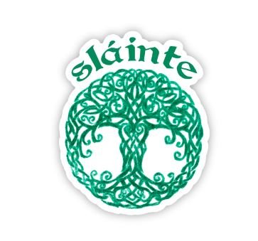 Celtic Tree of Life Sticker with "Sláinte" Blessing - Starry Skies Austin
