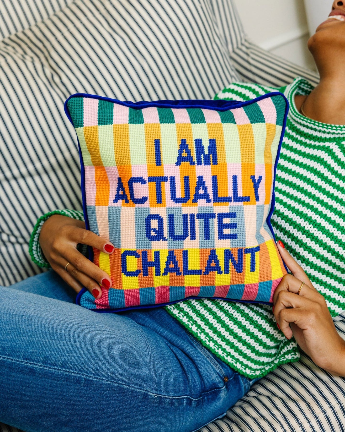 Chalant Needlepoint Pillow - Starry Skies Austin