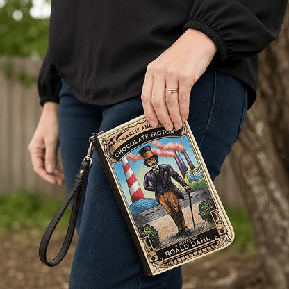 Charlie and the Chocolate Factory Book Wallet Wristlet - Starry Skies Austin