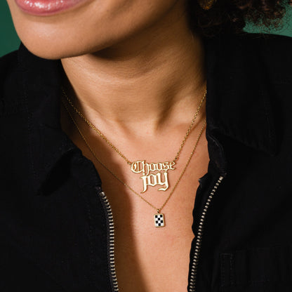 Checker Necklace - Starry Skies Austin