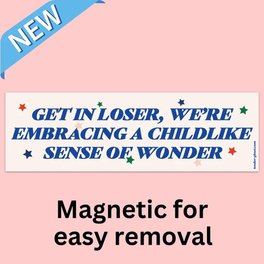 "...Childlike Sense of Wonder" Magnetic Bumper Sticker - Starry Skies Austin