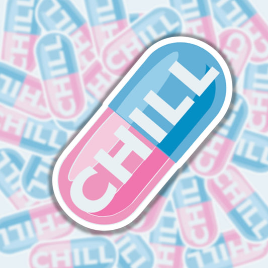 Chill Pill Sticker - Starry Skies Austin