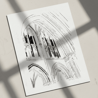 Christ Church Cathedral Dublin Stone Arches Art Print - Starry Skies Austin