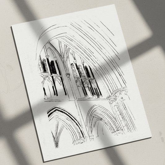 Christ Church Cathedral Dublin Stone Arches Art Print - Starry Skies Austin