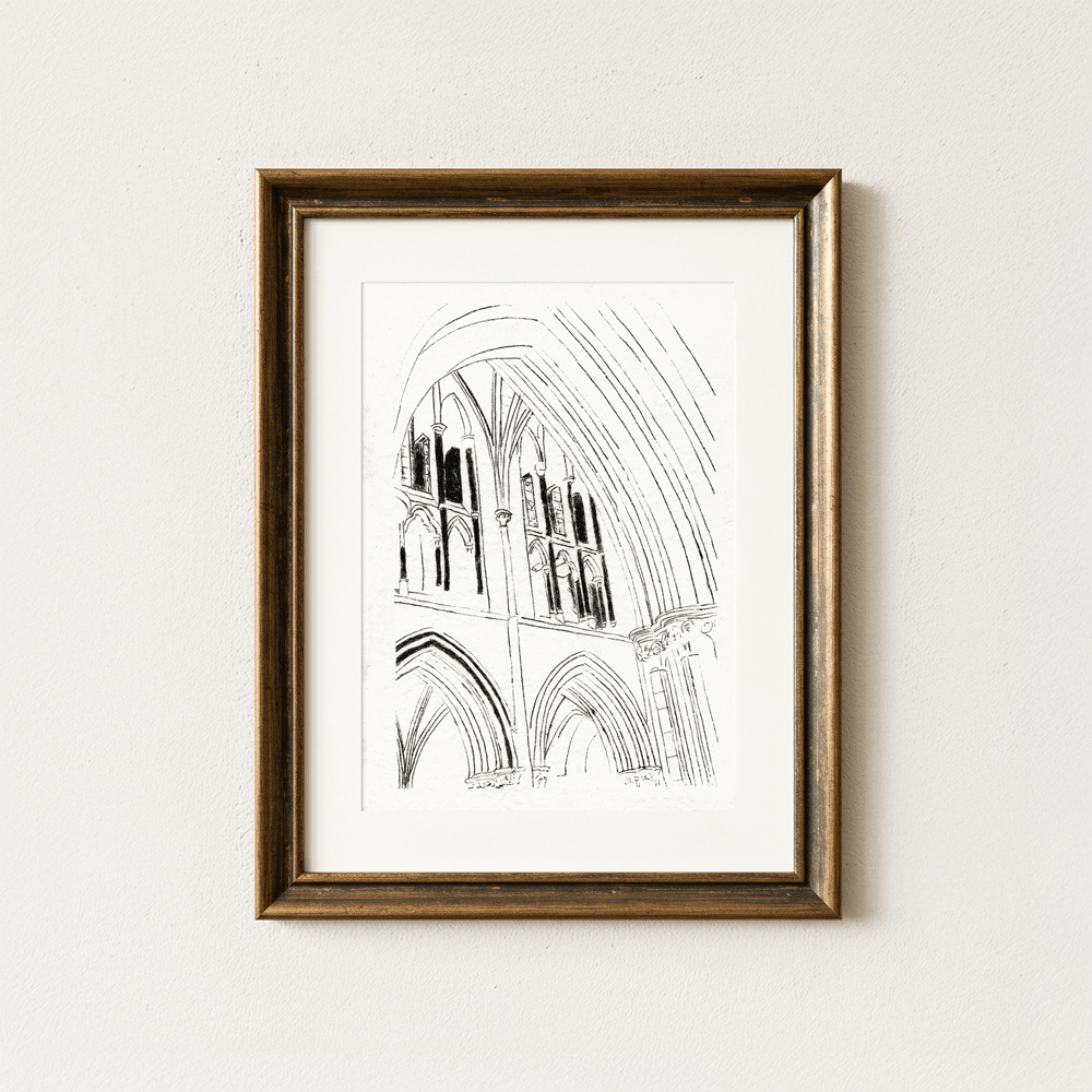 Christ Church Cathedral Dublin Stone Arches Art Print - Starry Skies Austin
