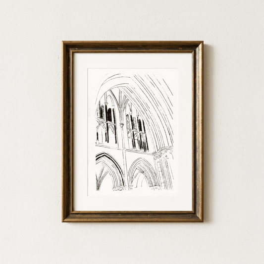 Christ Church Cathedral Dublin Stone Arches Art Print - Starry Skies Austin