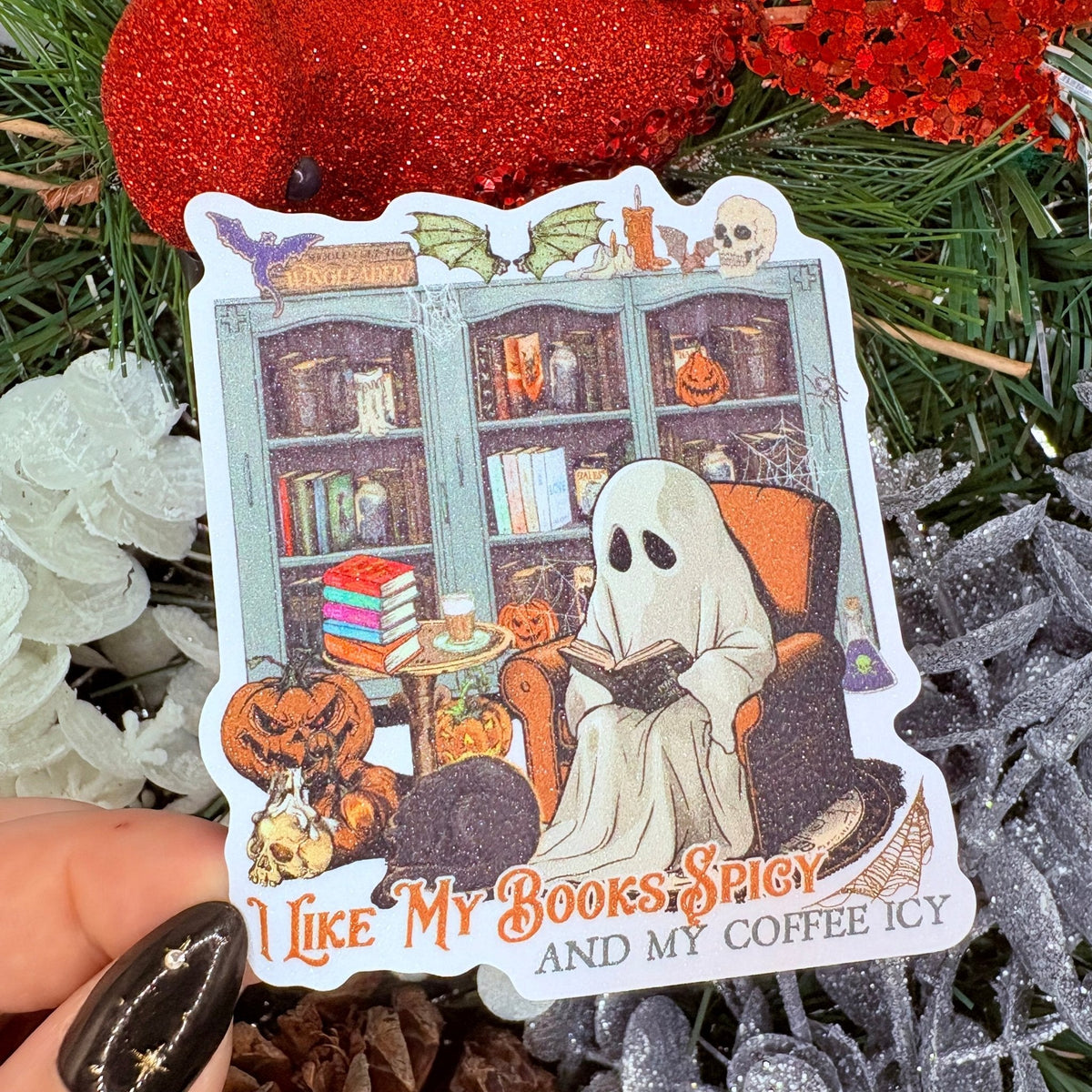 Coffee Icy Books Spicy Ghost Reading - Sparkle Snow Finish - Starry Skies Austin