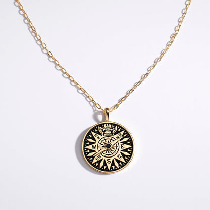 Compass Necklace - Starry Skies Austin