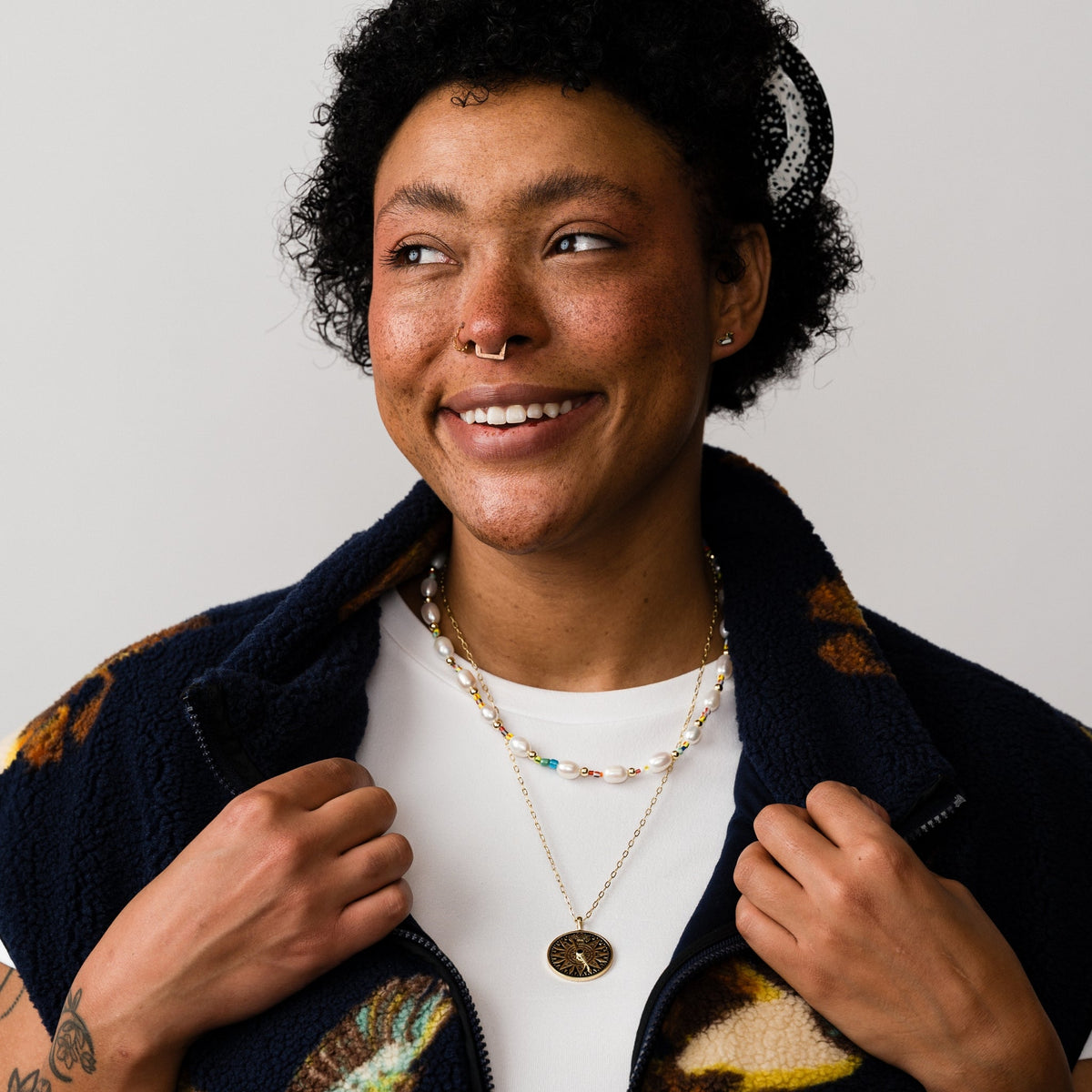 Compass Necklace - Starry Skies Austin
