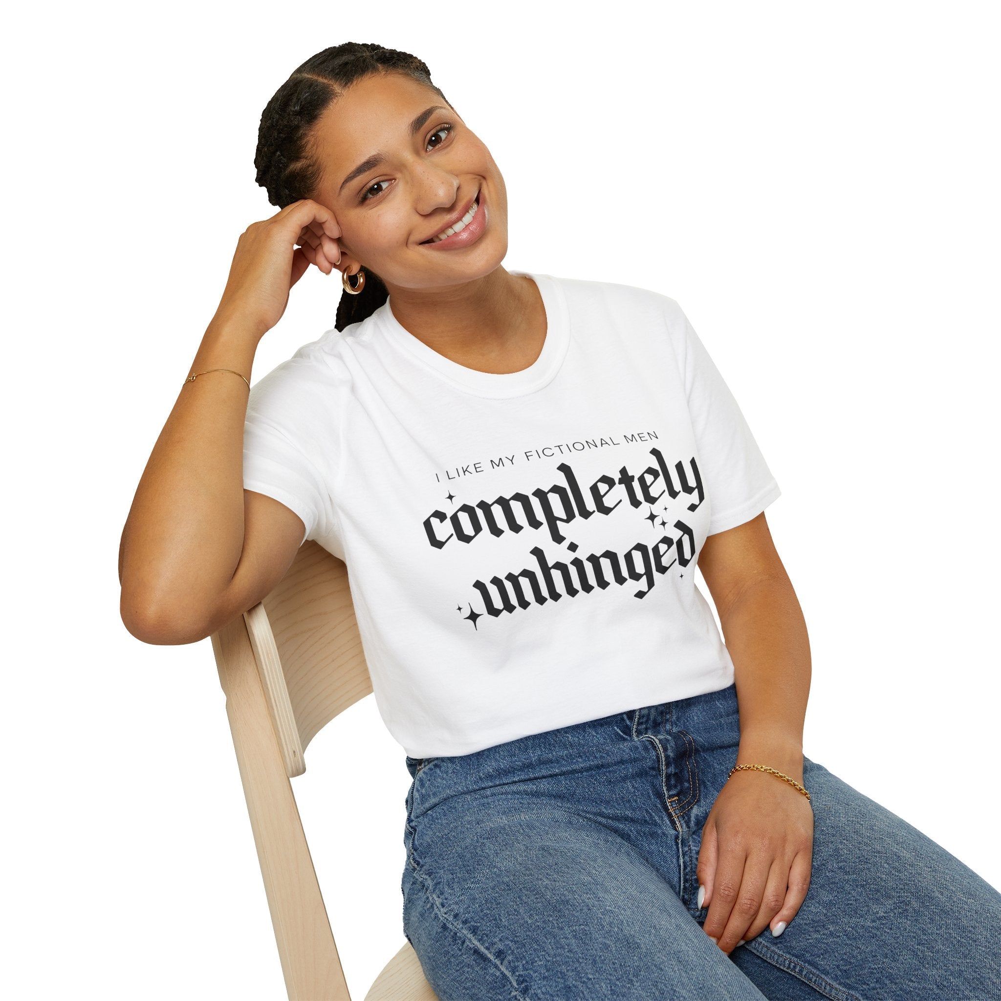 Completely Unhinged Morally Grey Softstyle Tee - Starry Skies Austin