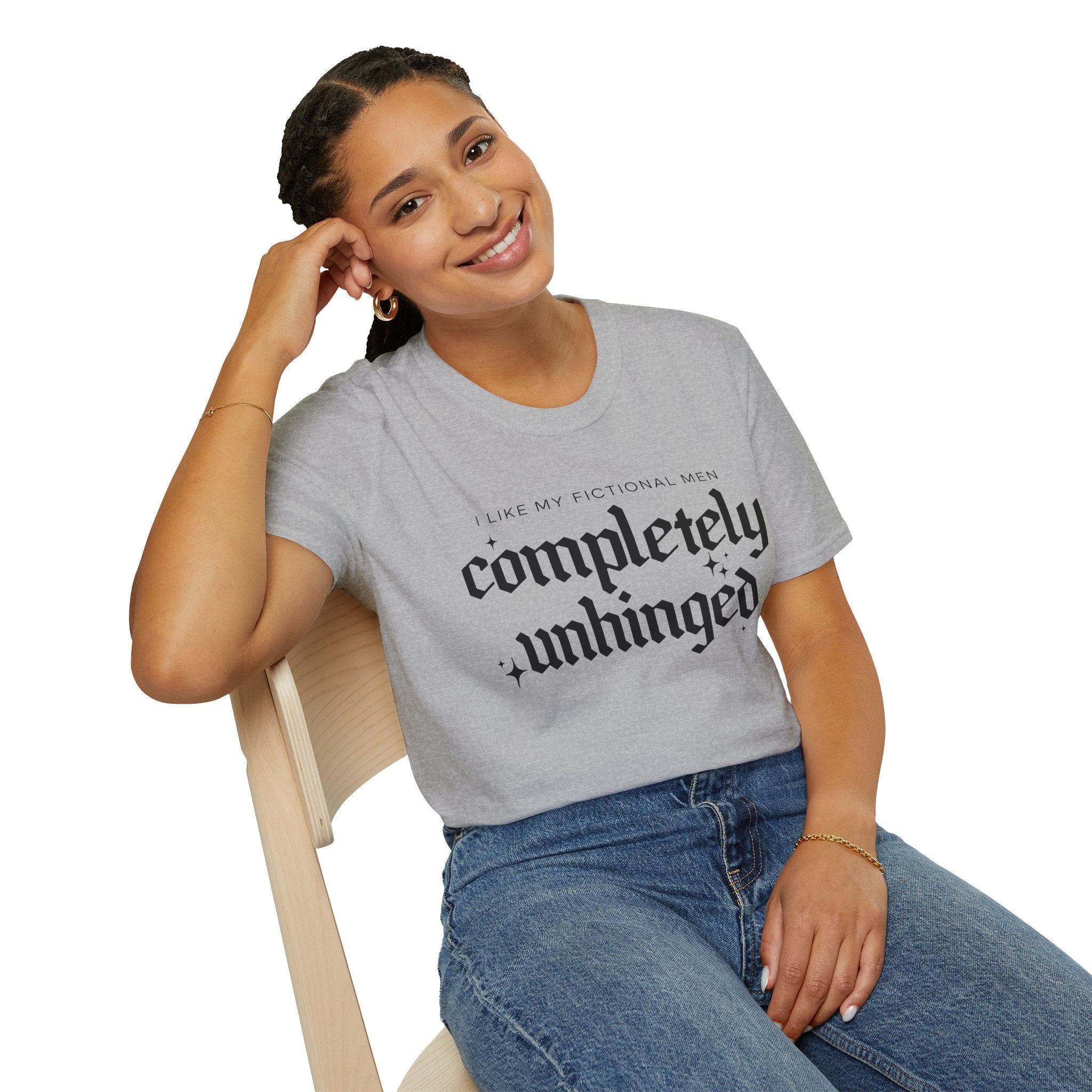 Completely Unhinged Morally Grey Softstyle Tee - Starry Skies Austin