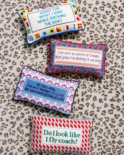 Control Freak Needlepoint Pillow - Starry Skies Austin
