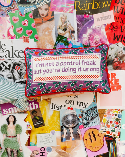 Control Freak Needlepoint Pillow - Starry Skies Austin