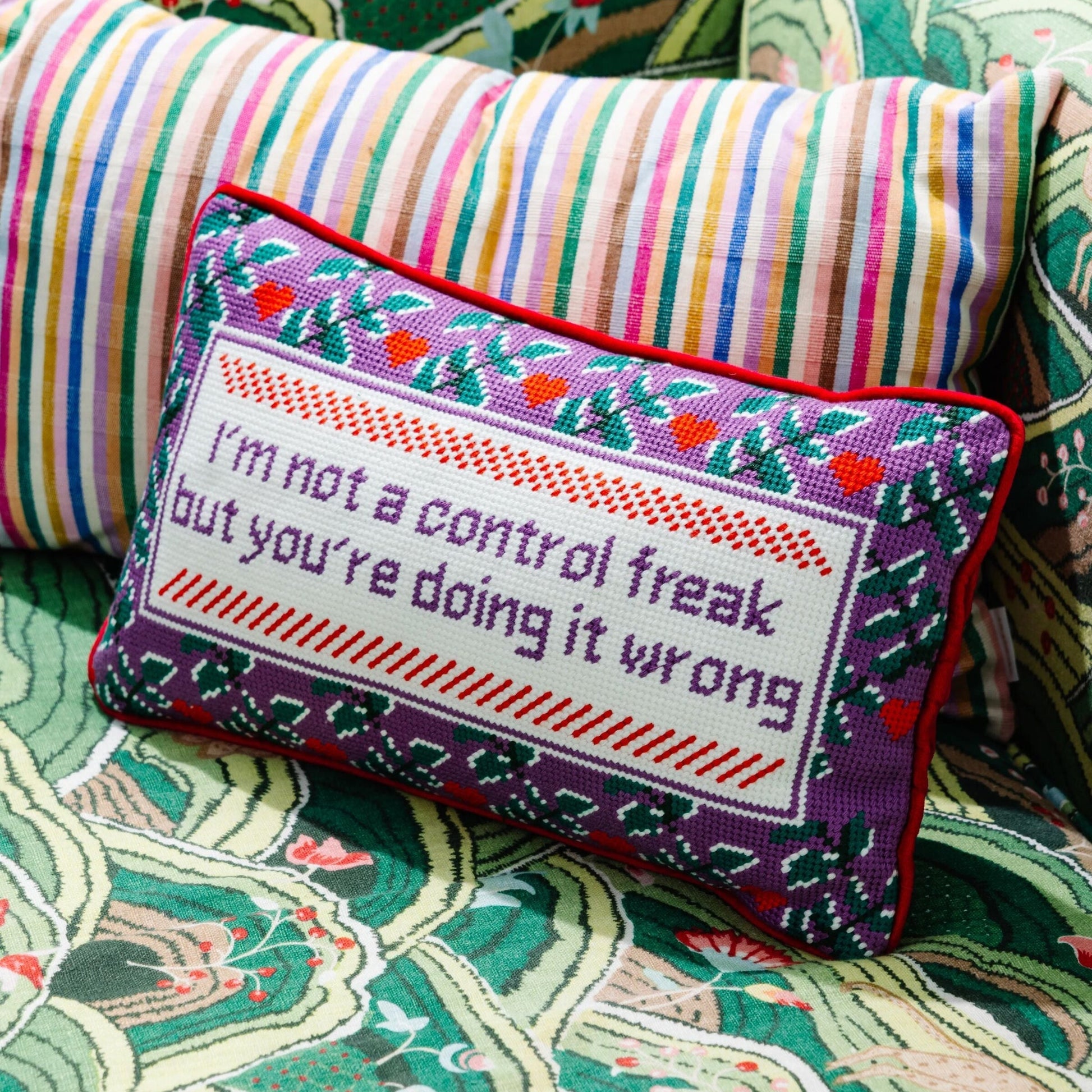 Control Freak Needlepoint Pillow - Starry Skies Austin