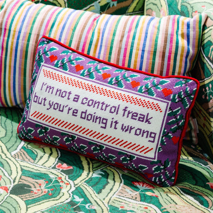 Control Freak Needlepoint Pillow - Starry Skies Austin