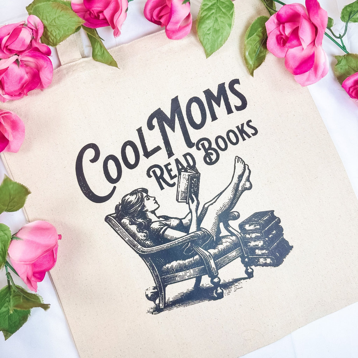 Cool Moms Read Books Canvas Tote Bag - Starry Skies Austin