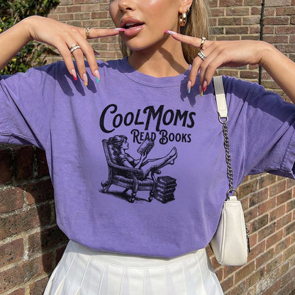 Cool Moms Read Books Heavyweight Comfort Colors Shirt - Starry Skies Austin