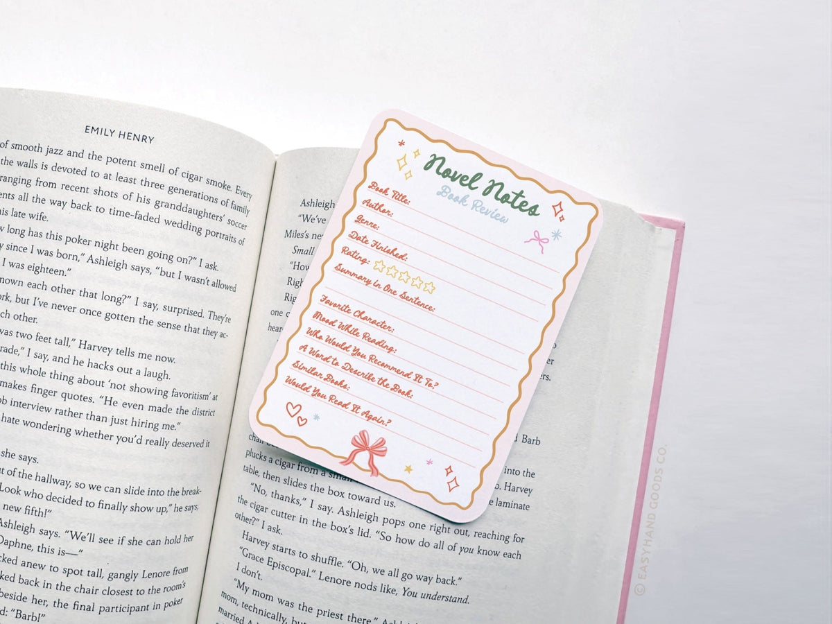 Coquette Novel Notes Book Review Card Set - Starry Skies Austin