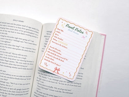 Coquette Novel Notes Book Review Card Set - Starry Skies Austin