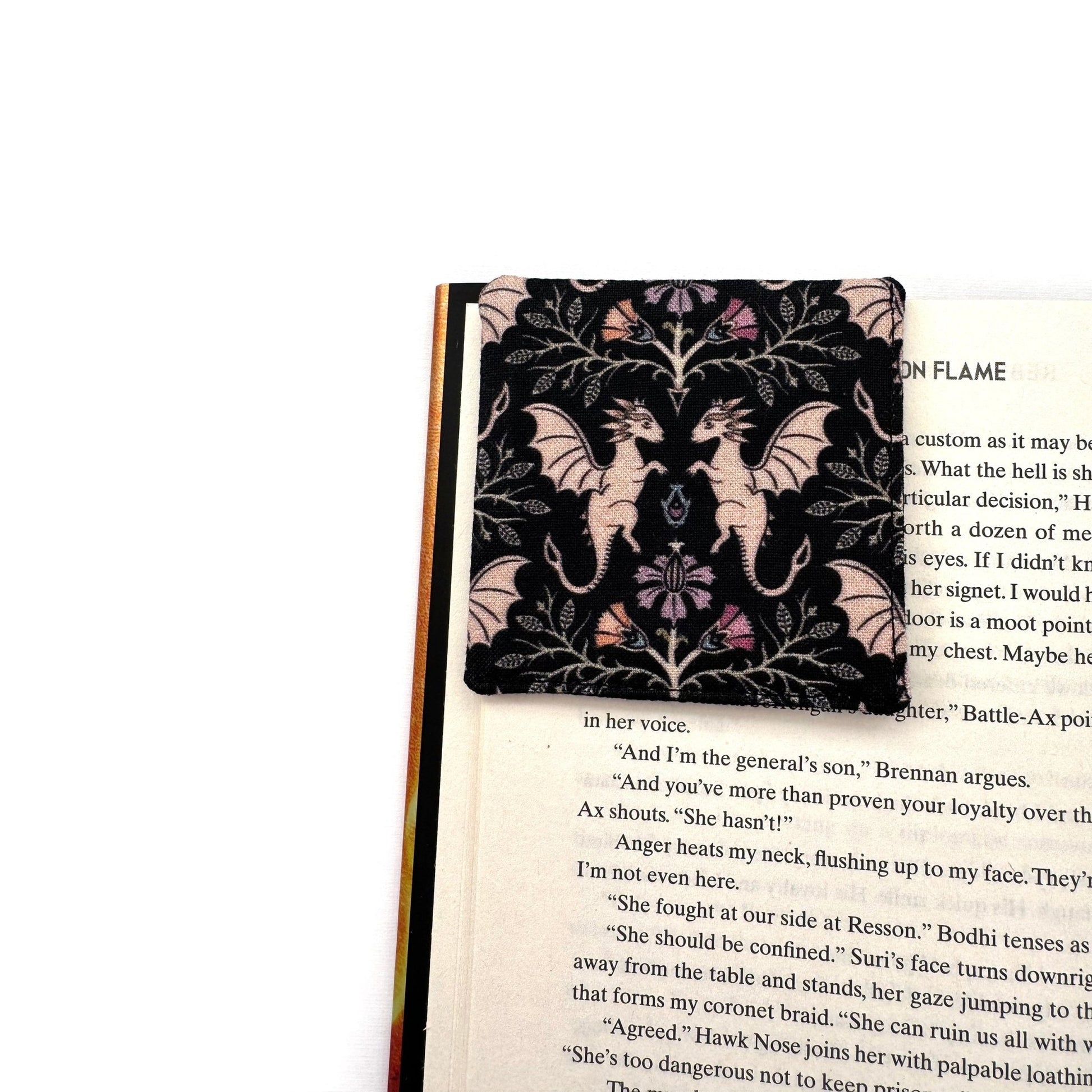 Corner Bookmark | floral dragons - Starry Skies Austin