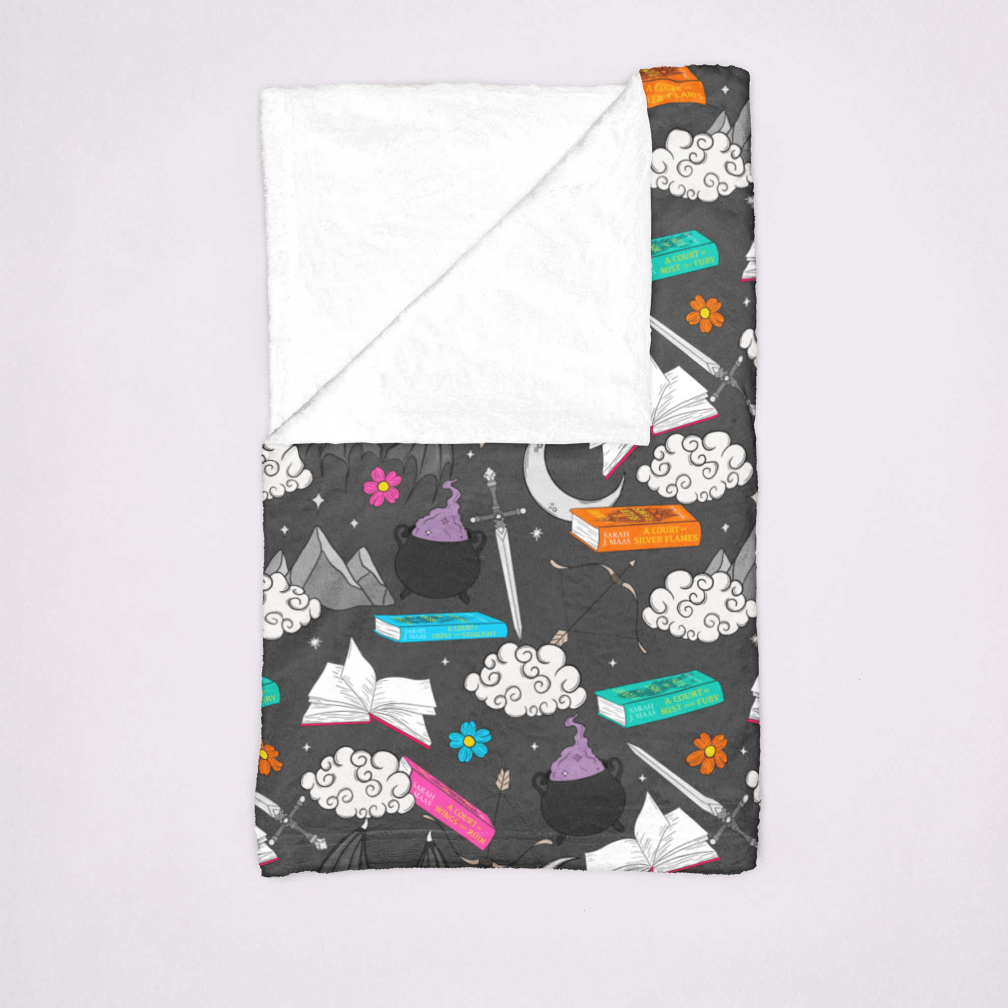 Cozy ACOTAR Velveteen Plush Blanket - Starry Skies Austin