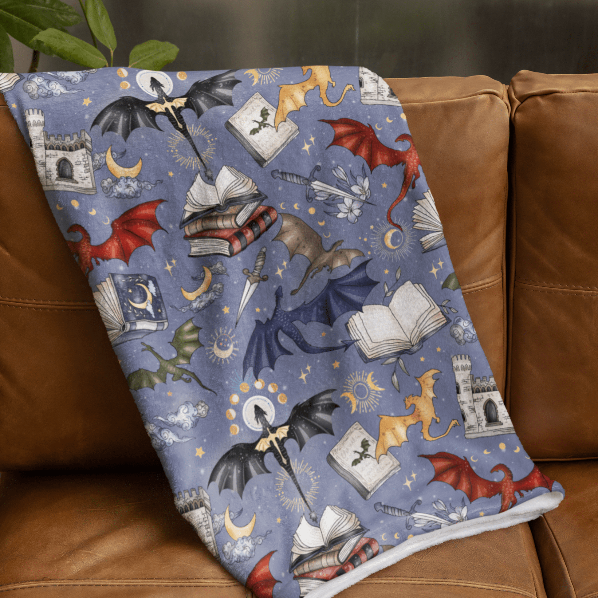 Cozy Dragon Rider Blanket - Starry Skies Austin