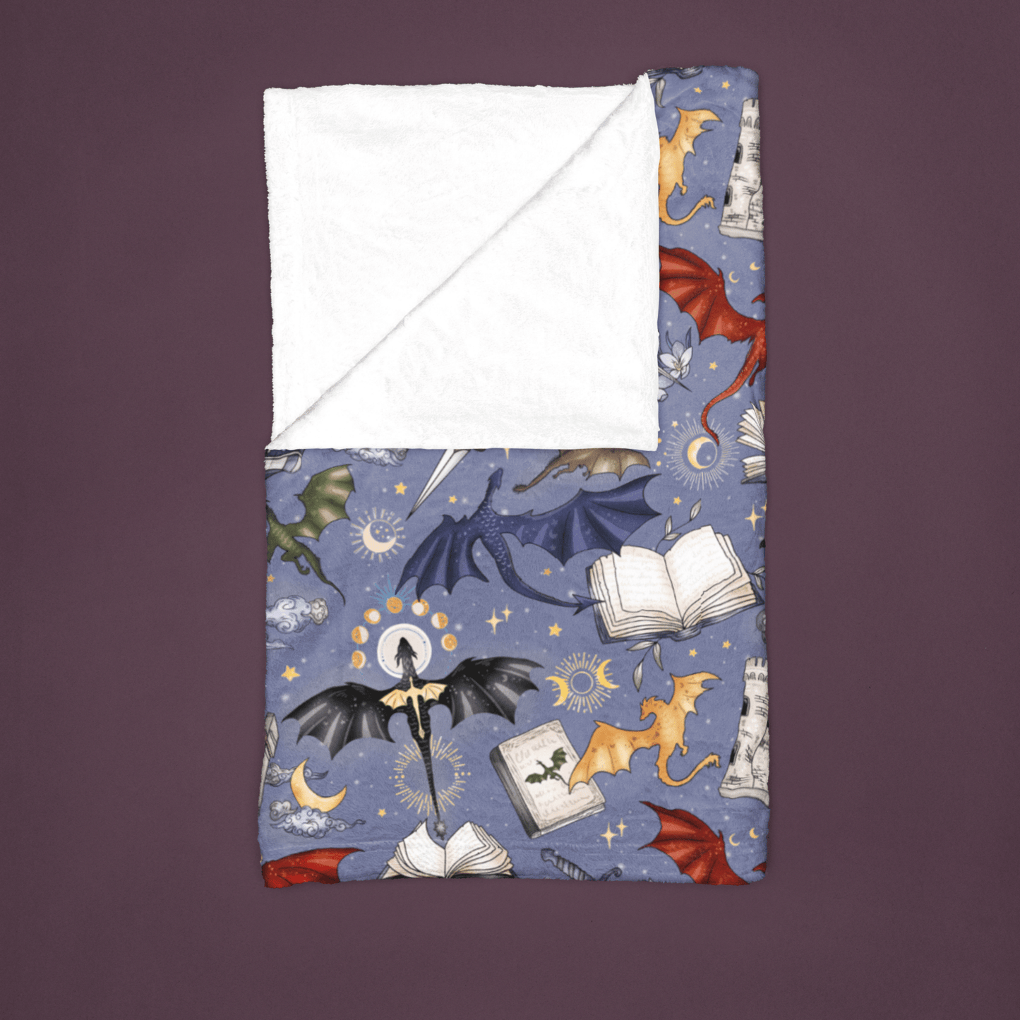 Cozy Dragon Rider Blanket - Starry Skies Austin
