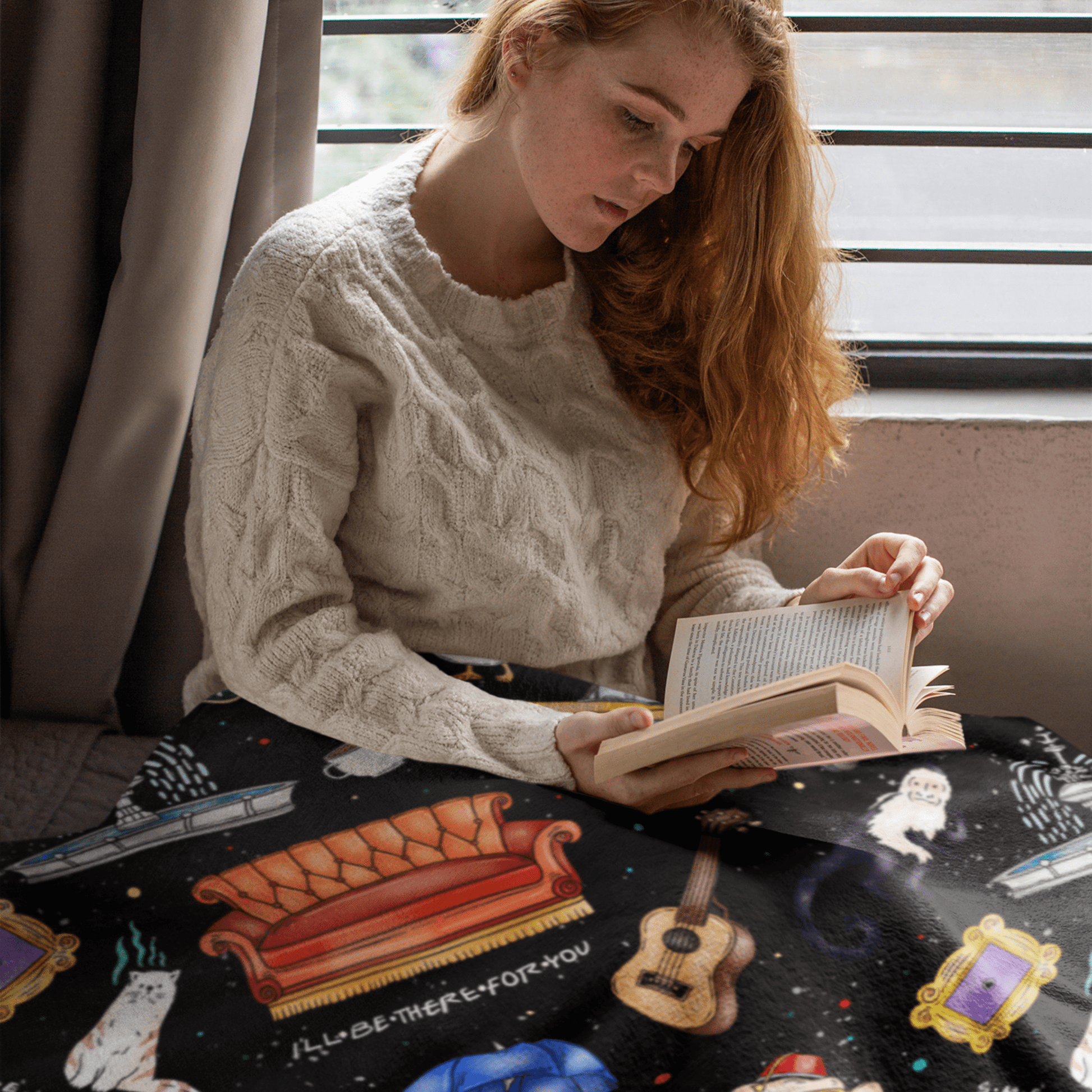 Cozy Friends Velveteen Plush Blanket - Starry Skies Austin