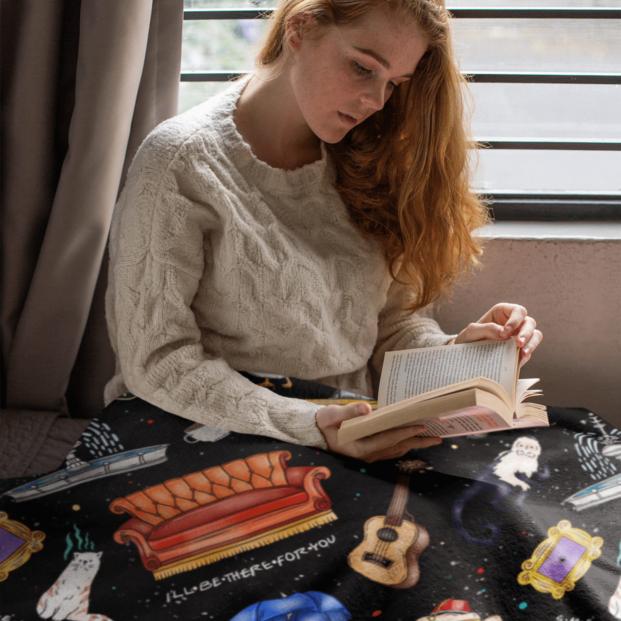 Cozy Friends Velveteen Plush Blanket - Starry Skies Austin