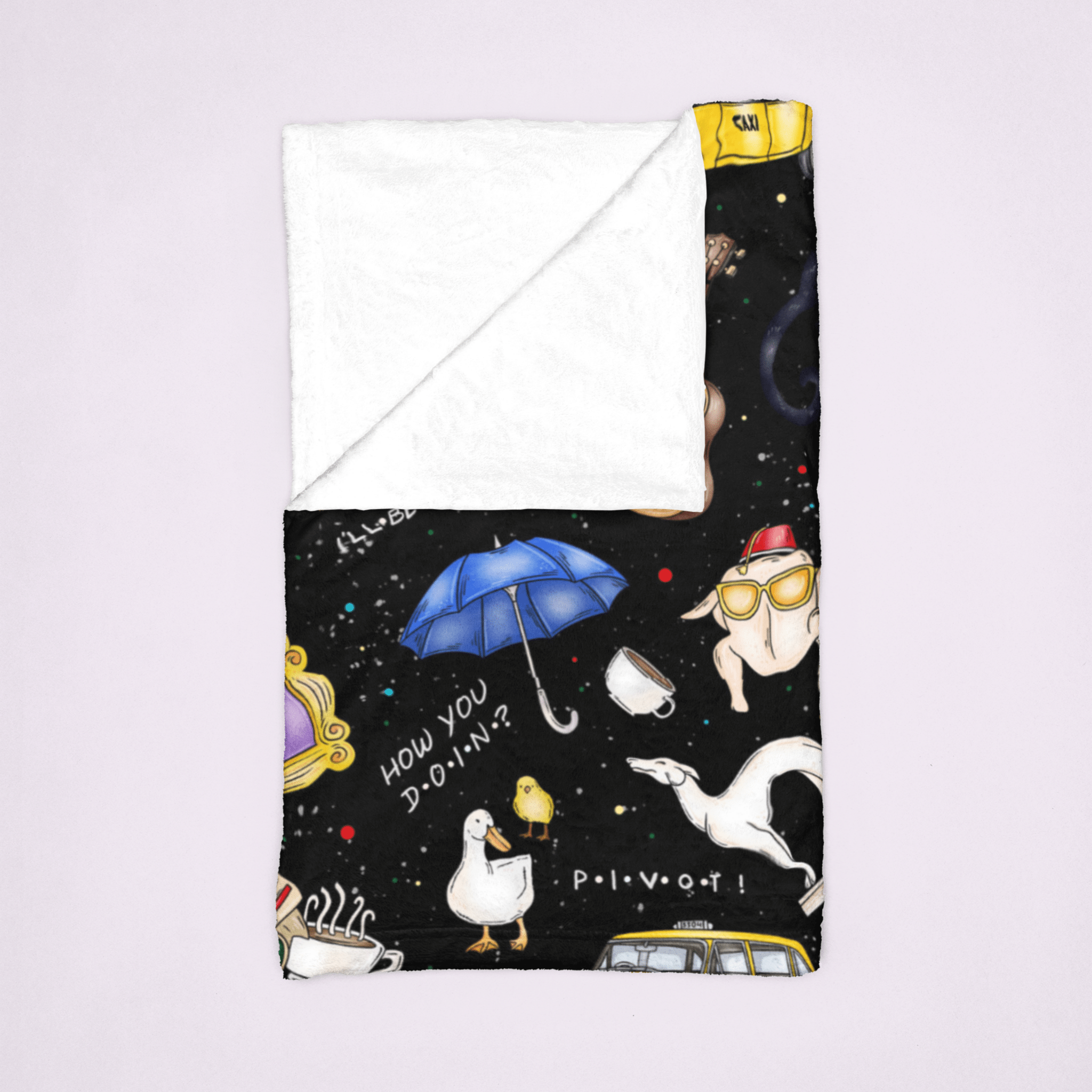 Cozy Friends Velveteen Plush Blanket - Starry Skies Austin