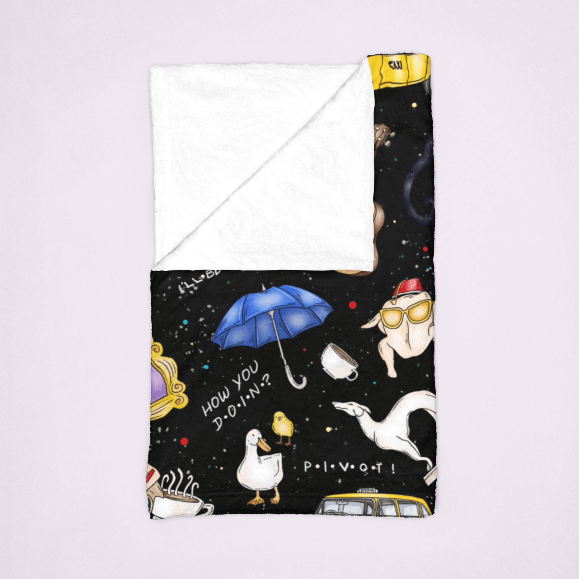 Cozy Friends Velveteen Plush Blanket - Starry Skies Austin