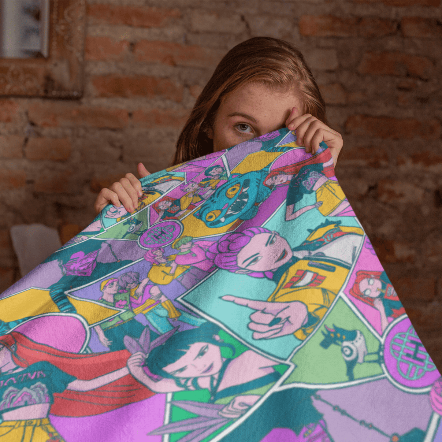 Cozy Kpop Demon Hunters Comic Blanket - Starry Skies Austin