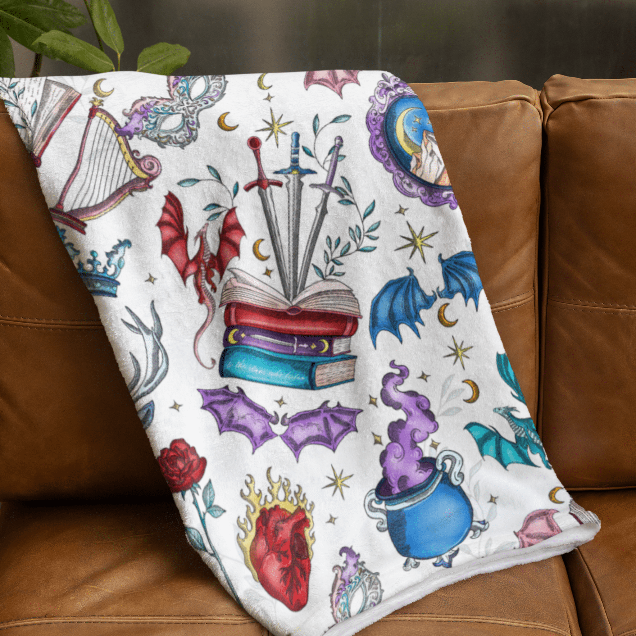 Cozy Maas - Verse Velveteen Plush Blanket - Starry Skies Austin