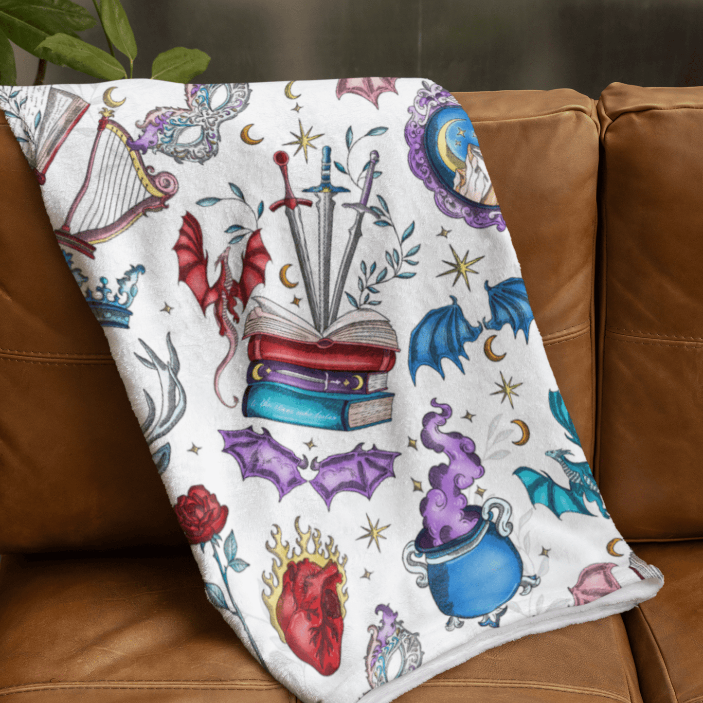 Cozy Maas - Verse Velveteen Plush Blanket - Starry Skies Austin