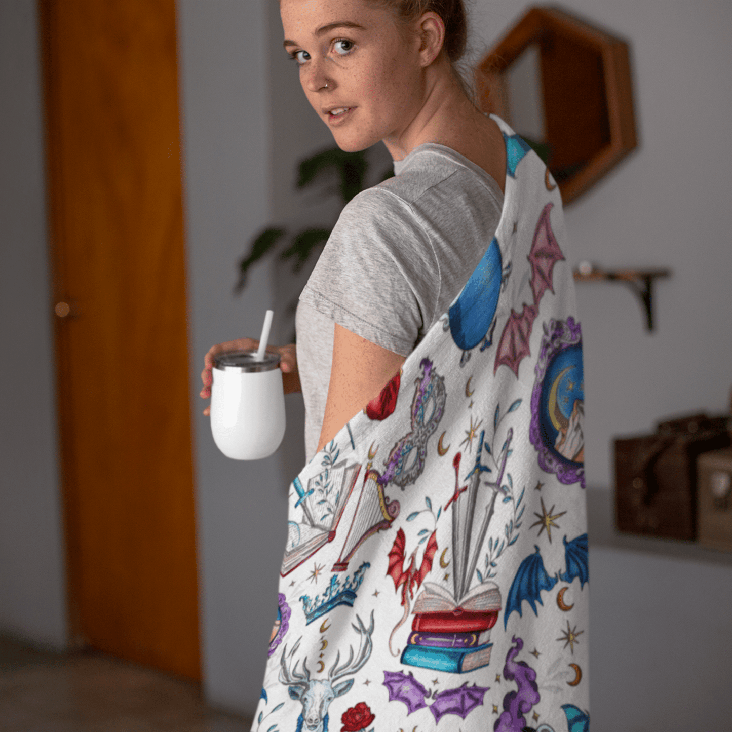 Cozy Maas - Verse Velveteen Plush Blanket - Starry Skies Austin