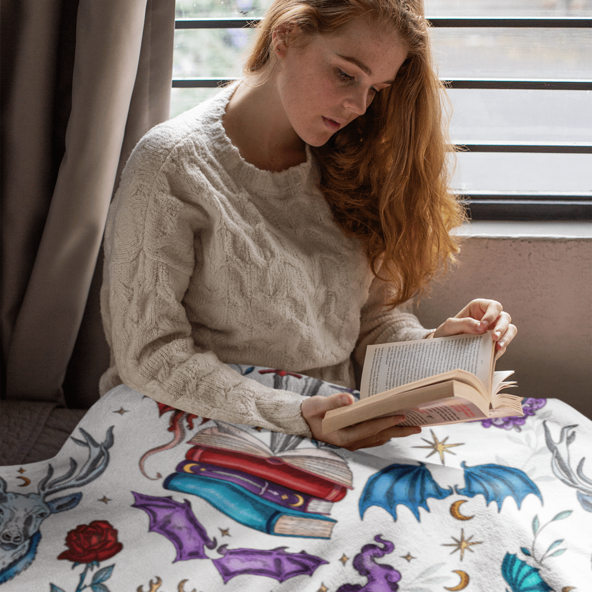 Cozy Maas - Verse Velveteen Plush Blanket - Starry Skies Austin