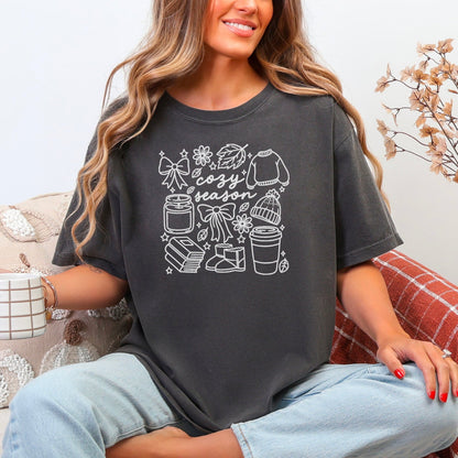 Cozy Season Heavyweight Comfort Colors Shirt - Starry Skies Austin