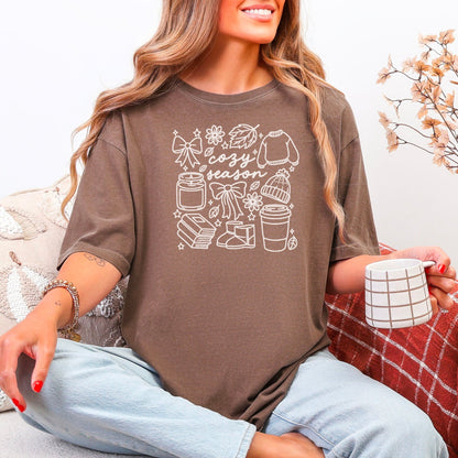 Cozy Season Heavyweight Comfort Colors Shirt - Starry Skies Austin