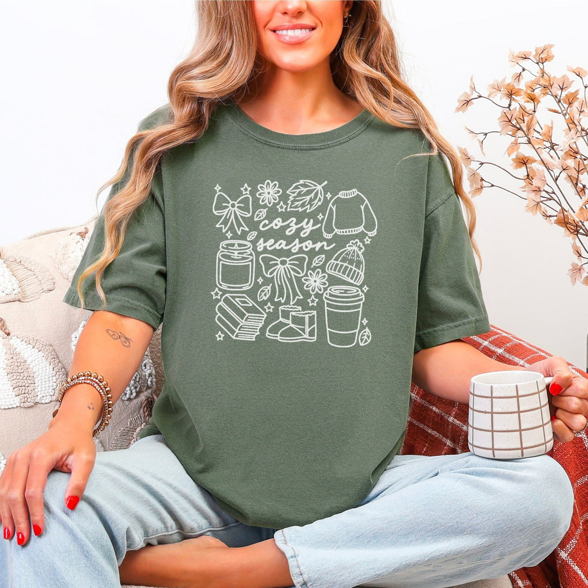 Cozy Season Heavyweight Comfort Colors Shirt - Starry Skies Austin
