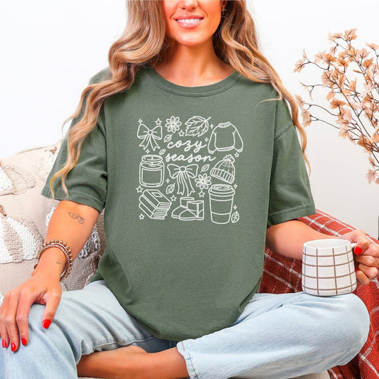 Cozy Season Heavyweight Comfort Colors Shirt - Starry Skies Austin