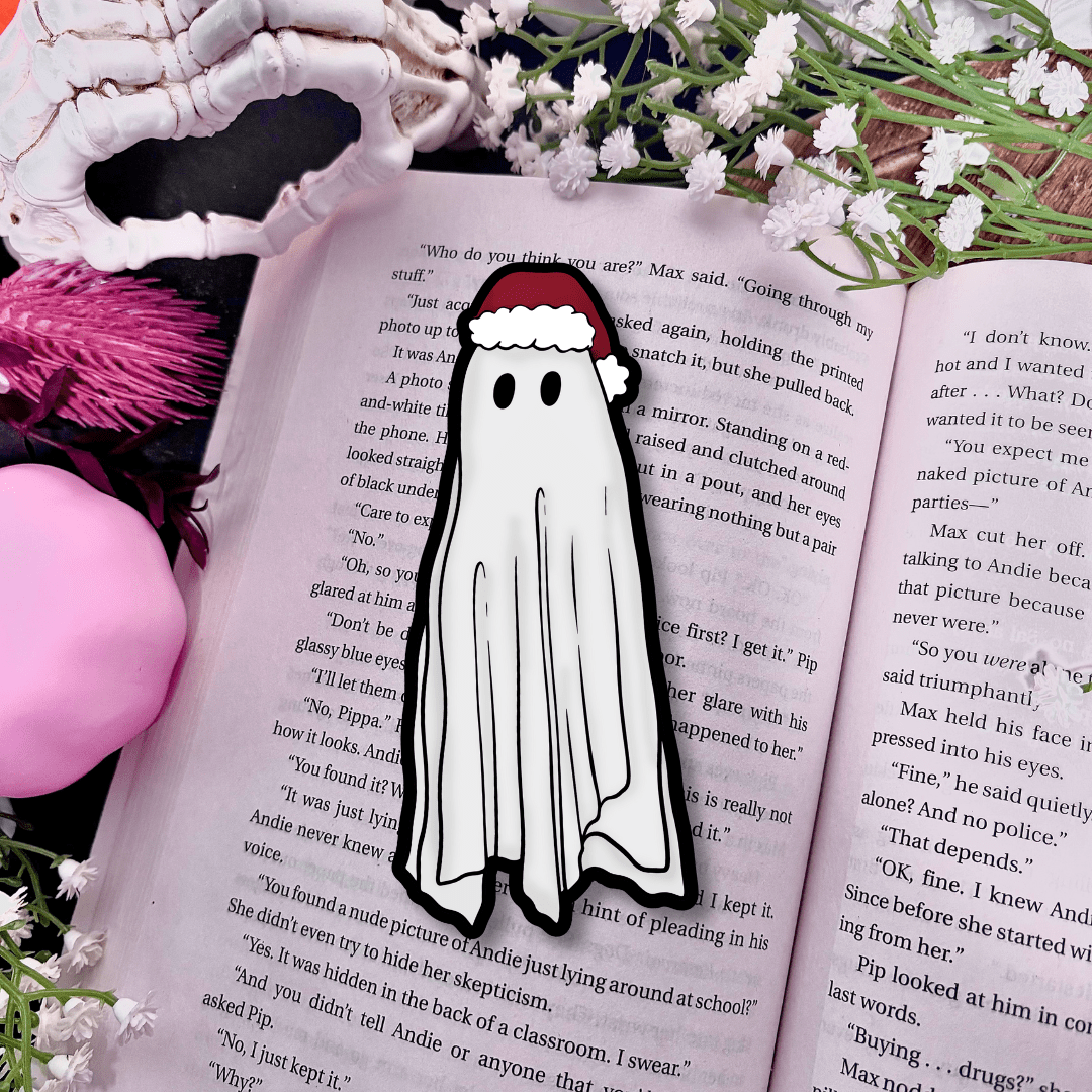 Creepmas Ghost Star Sparkle Bookmark - Starry Skies Austin